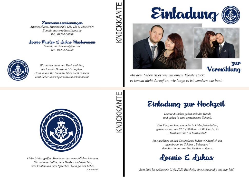  Einladungskarten Hochzeit, Hochzeitseinladungen, Hochzeitskarten, Einladungen für Hochzeit