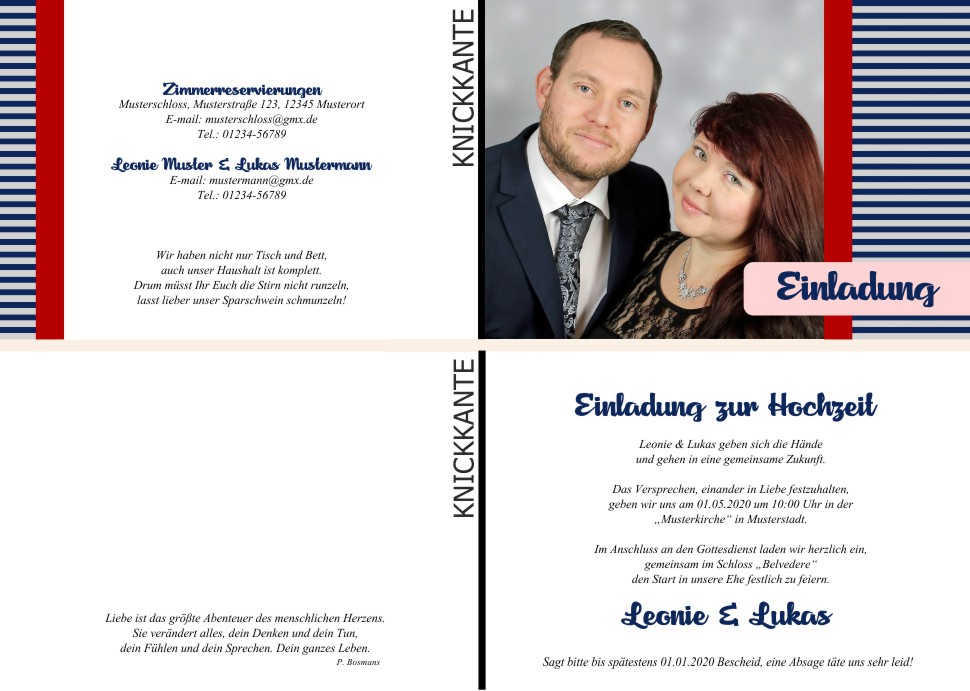  Einladungskarten Hochzeit, Hochzeitseinladungen, Hochzeitskarten, Einladungen für Hochzeit