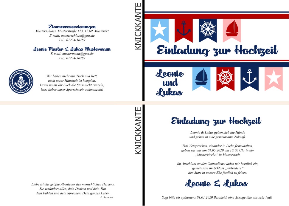  Einladungskarten Hochzeit, Hochzeitseinladungen, Hochzeitskarten, Einladungen für Hochzeit