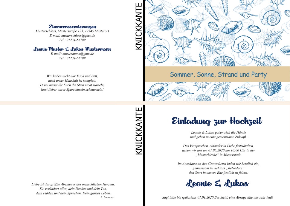  Einladungskarten Hochzeit, Hochzeitseinladungen, Hochzeitskarten, Einladungen für Hochzeit