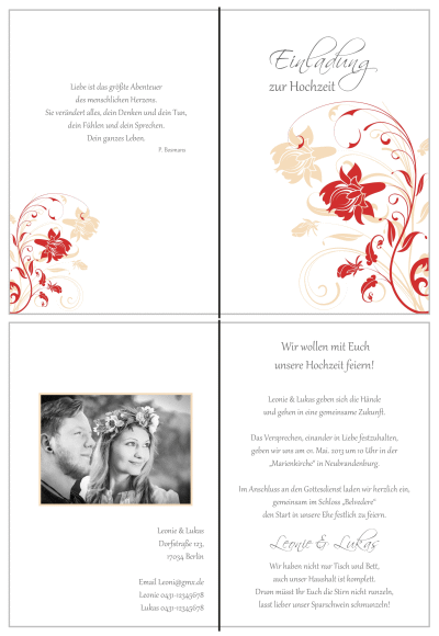  Einladungskarten Hochzeit, Hochzeitseinladungen, Hochzeitskarten, Einladungen für Hochzeit