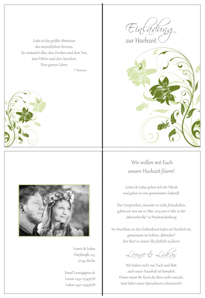  Einladungskarten Hochzeit, Hochzeitseinladungen, Hochzeitskarten, Einladungen für Hochzeit