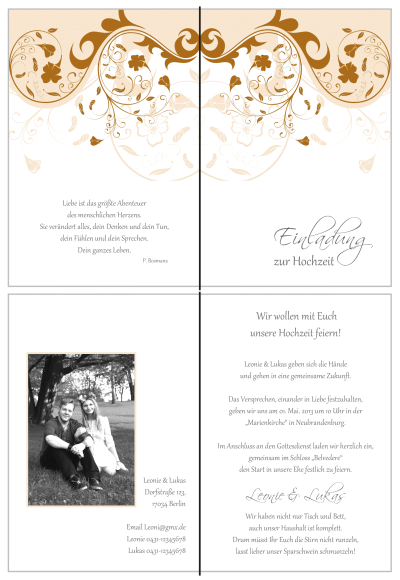  Einladungskarten Hochzeit, Hochzeitseinladungen, Hochzeitskarten, Einladungen f&uuml;r Hochzeit