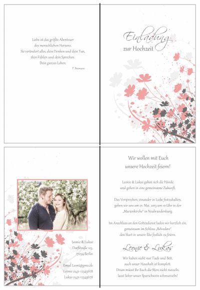  Einladungskarten Hochzeit, Hochzeitseinladungen, Hochzeitskarten, Einladungen für Hochzeit