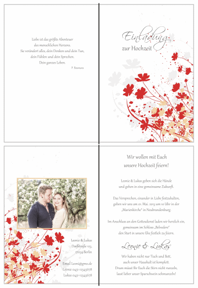  Einladungskarten Hochzeit, Hochzeitseinladungen, Hochzeitskarten, Einladungen für Hochzeit