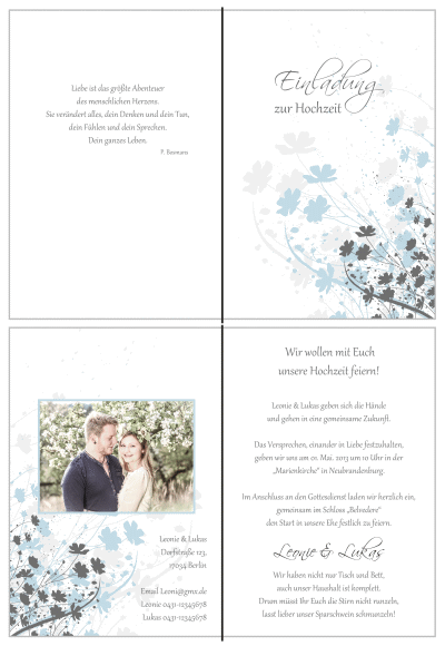  Einladungskarten Hochzeit, Hochzeitseinladungen, Hochzeitskarten, Einladungen für Hochzeit