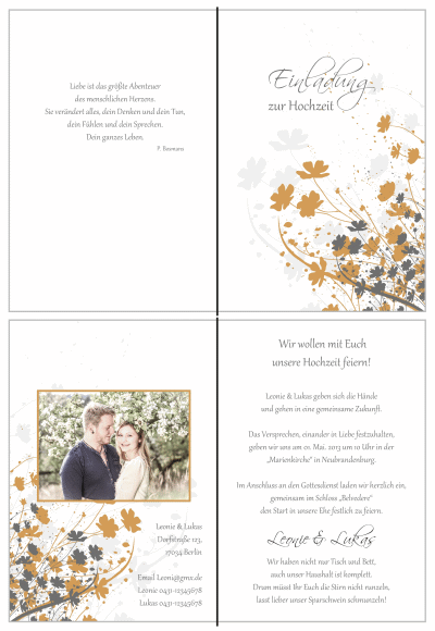  Einladungskarten Hochzeit, Hochzeitseinladungen, Hochzeitskarten, Einladungen für Hochzeit