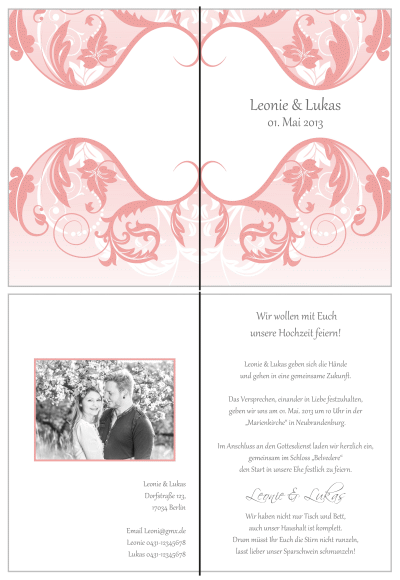  Einladungskarten Hochzeit, Hochzeitseinladungen, Hochzeitskarten, Einladungen f&uuml;r Hochzeit