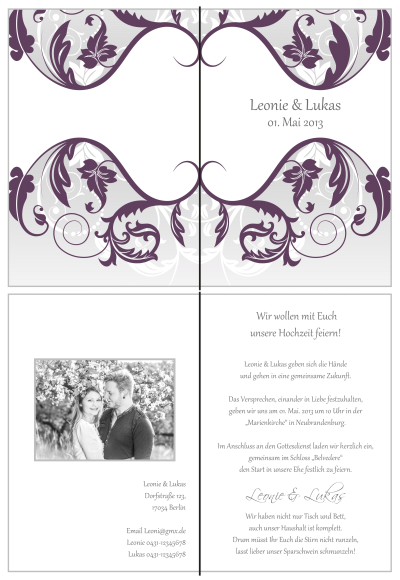  Einladungskarten Hochzeit, Hochzeitseinladungen, Hochzeitskarten, Einladungen für Hochzeit