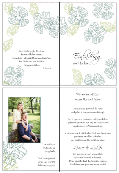  Einladungskarten Hochzeit, Hochzeitseinladungen, Hochzeitskarten, Einladungen für Hochzeit
