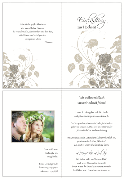  Einladungskarten Hochzeit, Hochzeitseinladungen, Hochzeitskarten, Einladungen für Hochzeit