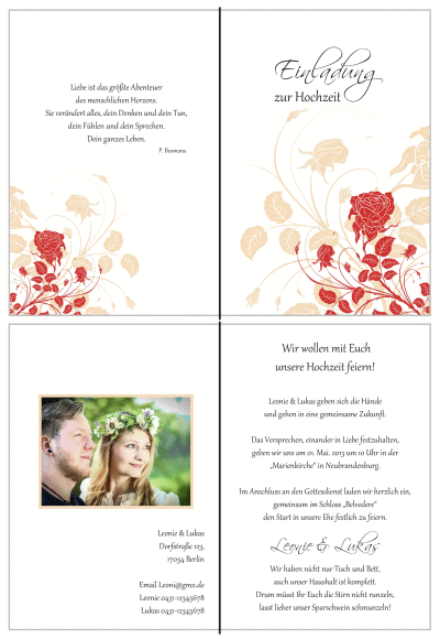  Einladungskarten Hochzeit, Hochzeitseinladungen, Hochzeitskarten, Einladungen für Hochzeit