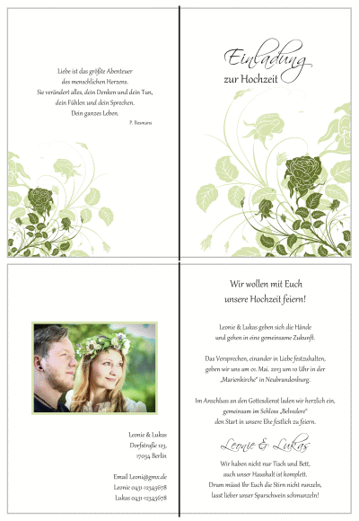  Einladungskarten Hochzeit, Hochzeitseinladungen, Hochzeitskarten, Einladungen für Hochzeit