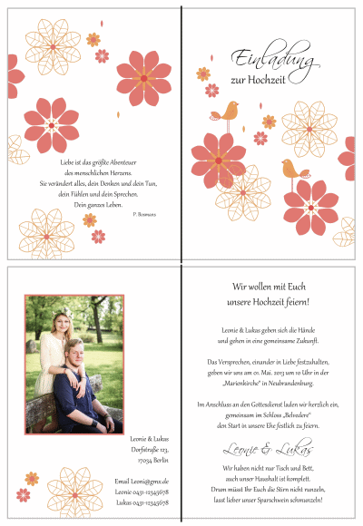  Einladungskarten Hochzeit, Hochzeitseinladungen, Hochzeitskarten, Einladungen für Hochzeit