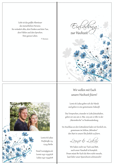  Einladungskarten Hochzeit, Hochzeitseinladungen, Hochzeitskarten, Einladungen für Hochzeit