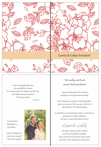  Einladungskarten Hochzeit, Hochzeitseinladungen, Hochzeitskarten, Einladungen für Hochzeit