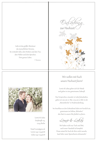  Einladungskarten Hochzeit, Hochzeitseinladungen, Hochzeitskarten, Einladungen für Hochzeit