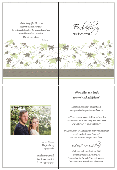  Einladungskarten Hochzeit, Hochzeitseinladungen, Hochzeitskarten, Einladungen für Hochzeit