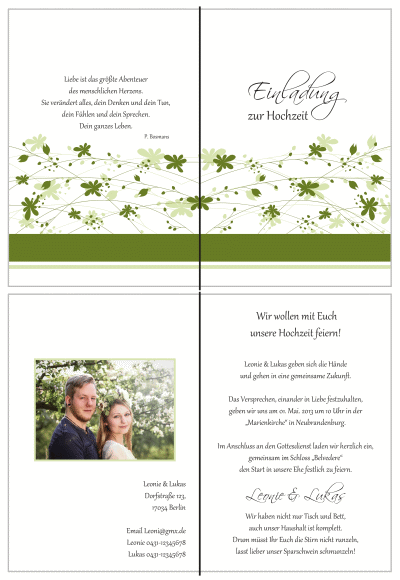  Einladungskarten Hochzeit, Hochzeitseinladungen, Hochzeitskarten, Einladungen für Hochzeit