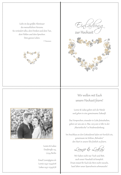  Einladungskarten Hochzeit, Hochzeitseinladungen, Hochzeitskarten, Einladungen für Hochzeit