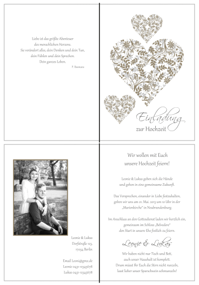  Einladungskarten Hochzeit, Hochzeitseinladungen, Hochzeitskarten, Einladungen für Hochzeit