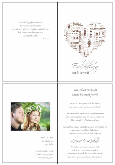  Einladungskarten Hochzeit, Hochzeitseinladungen, Hochzeitskarten, Einladungen für Hochzeit