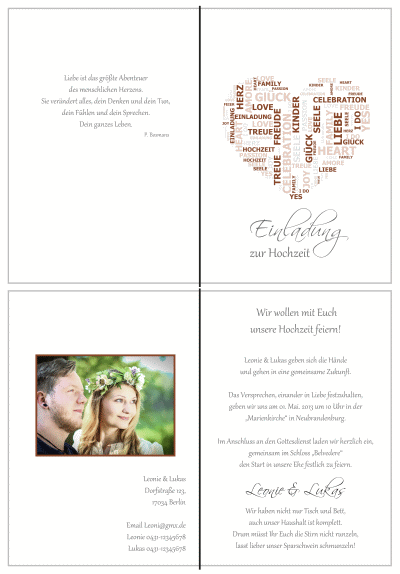  Einladungskarten Hochzeit, Hochzeitseinladungen, Hochzeitskarten, Einladungen für Hochzeit