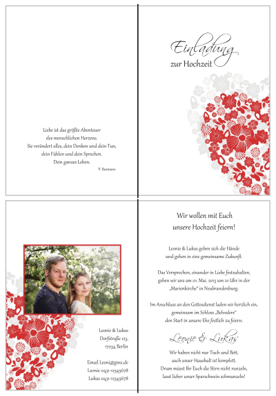  Einladungskarten Hochzeit, Hochzeitseinladungen, Hochzeitskarten, Einladungen für Hochzeit