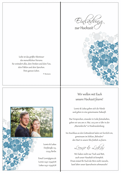  Einladungskarten Hochzeit, Hochzeitseinladungen, Hochzeitskarten, Einladungen f&uuml;r Hochzeit