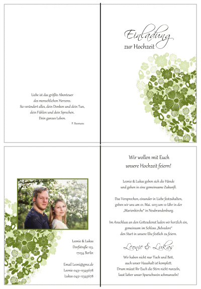  Einladungskarten Hochzeit, Hochzeitseinladungen, Hochzeitskarten, Einladungen für Hochzeit