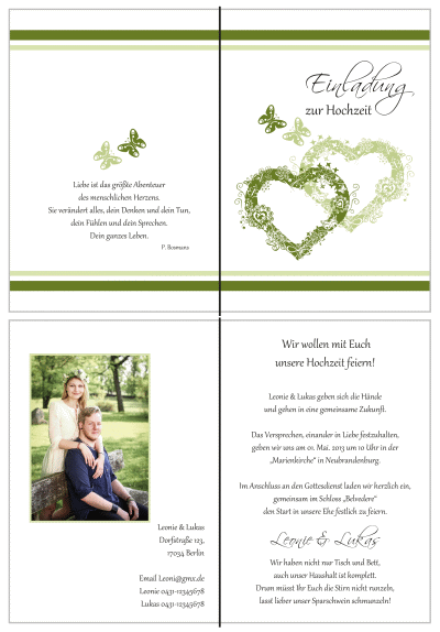  Einladungskarten Hochzeit, Hochzeitseinladungen, Hochzeitskarten, Einladungen für Hochzeit