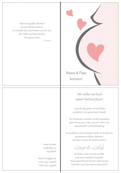  Einladungskarten Hochzeit, Hochzeitseinladungen, Hochzeitskarten, Einladungen für Hochzeit