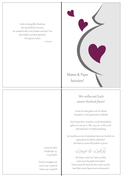  Einladungskarten Hochzeit, Hochzeitseinladungen, Hochzeitskarten, Einladungen für Hochzeit