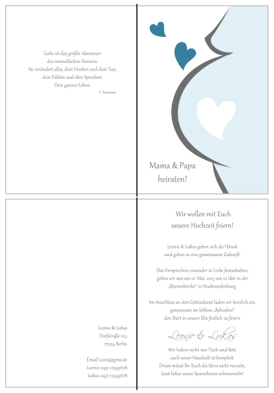  Einladungskarten Hochzeit, Hochzeitseinladungen, Hochzeitskarten, Einladungen für Hochzeit