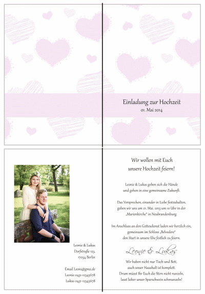  Einladungskarten Hochzeit, Hochzeitseinladungen, Hochzeitskarten, Einladungen für Hochzeit