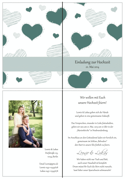  Einladungskarten Hochzeit, Hochzeitseinladungen, Hochzeitskarten, Einladungen für Hochzeit