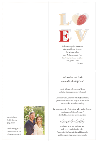  Einladungskarten Hochzeit, Hochzeitseinladungen, Hochzeitskarten, Einladungen für Hochzeit