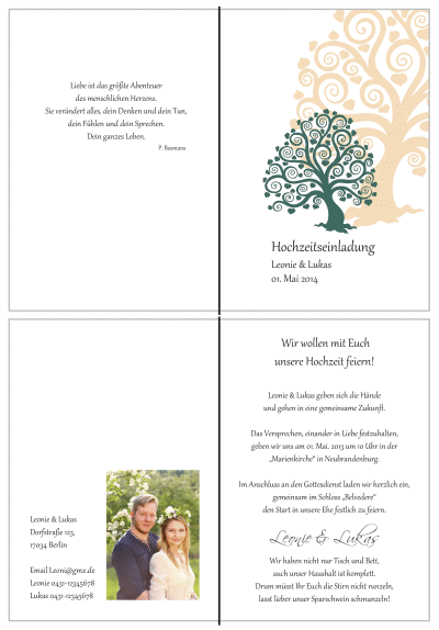  Einladungskarten Hochzeit, Hochzeitseinladungen, Hochzeitskarten, Einladungen für Hochzeit