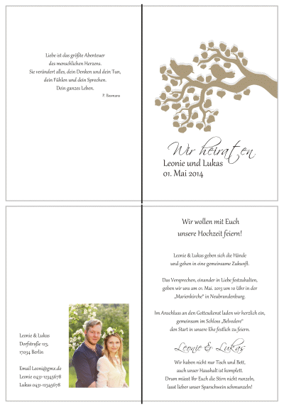  Einladungskarten Hochzeit, Hochzeitseinladungen, Hochzeitskarten, Einladungen für Hochzeit