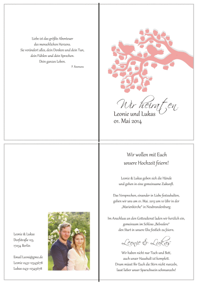  Einladungskarten Hochzeit, Hochzeitseinladungen, Hochzeitskarten, Einladungen für Hochzeit