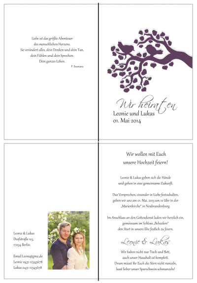  Einladungskarten Hochzeit, Hochzeitseinladungen, Hochzeitskarten, Einladungen für Hochzeit