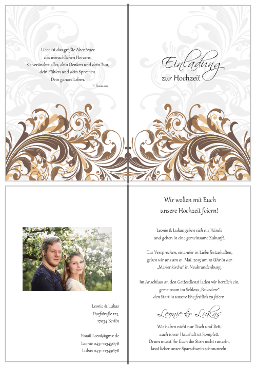  Einladungskarten Hochzeit, Hochzeitseinladungen, Hochzeitskarten, Einladungen für Hochzeit