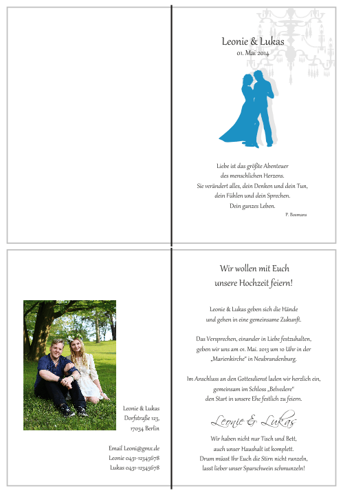  Einladungskarten Hochzeit, Hochzeitseinladungen, Hochzeitskarten, Einladungen für Hochzeit