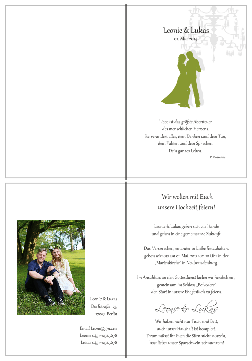  Einladungskarten Hochzeit, Hochzeitseinladungen, Hochzeitskarten, Einladungen für Hochzeit