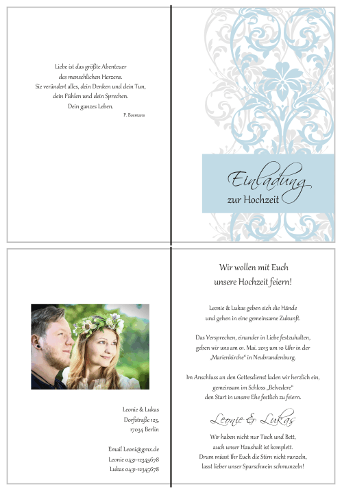  Einladungskarten Hochzeit, Hochzeitseinladungen, Hochzeitskarten, Einladungen für Hochzeit