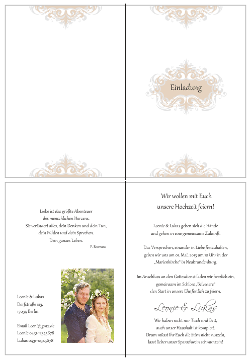  Einladungskarten Hochzeit, Hochzeitseinladungen, Hochzeitskarten, Einladungen für Hochzeit
