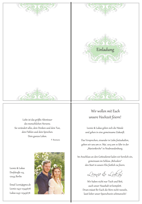  Einladungskarten Hochzeit, Hochzeitseinladungen, Hochzeitskarten, Einladungen für Hochzeit