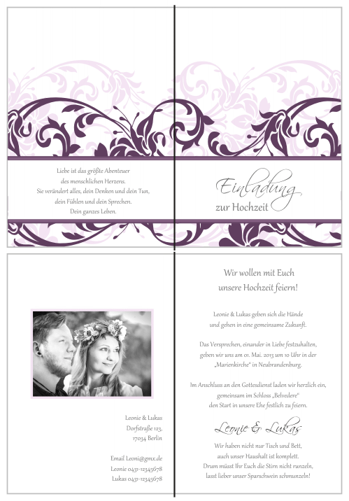  Einladungskarten Hochzeit, Hochzeitseinladungen, Hochzeitskarten, Einladungen für Hochzeit