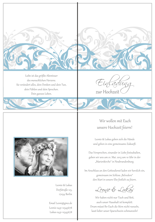  Einladungskarten Hochzeit, Hochzeitseinladungen, Hochzeitskarten, Einladungen für Hochzeit