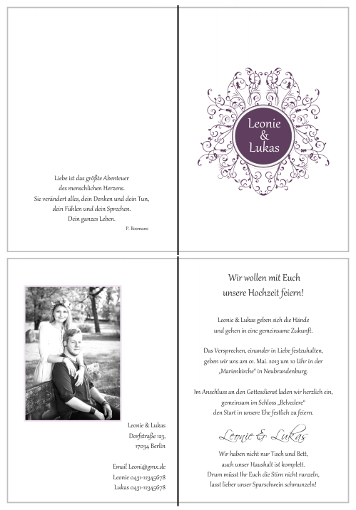  Einladungskarten Hochzeit, Hochzeitseinladungen, Hochzeitskarten, Einladungen für Hochzeit